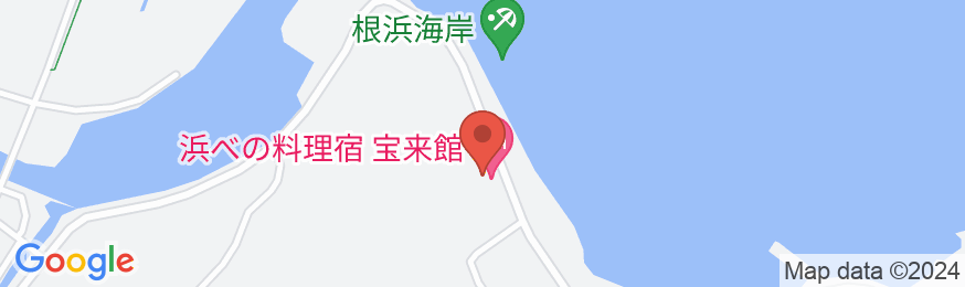 浜べの料理宿 宝来館の地図
