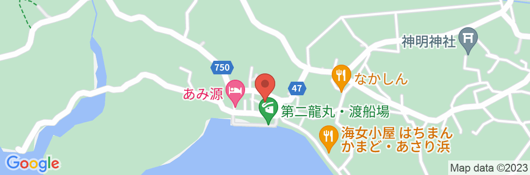 民宿北川の地図