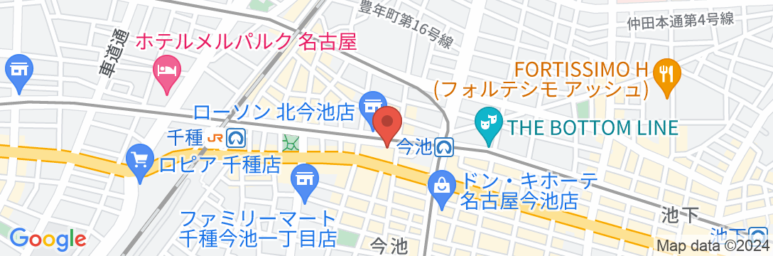 ホテルルートイン名古屋今池駅前の地図