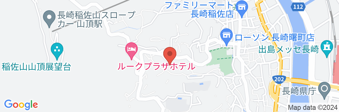 稲佐山温泉 ホテルアマンディ ～長崎の日本三大夜景を一望～の地図