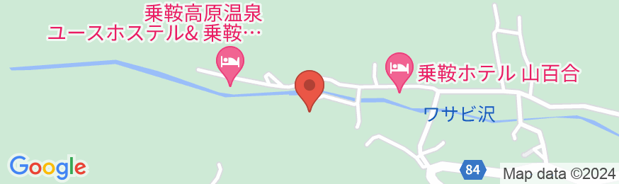 乗鞍岳山懐の湯宿 山水館信濃の地図
