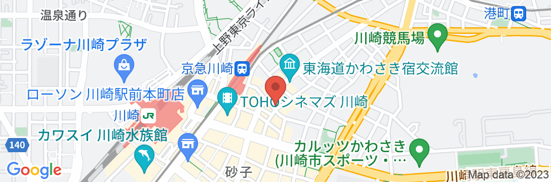 東横INN川崎駅前砂子の地図