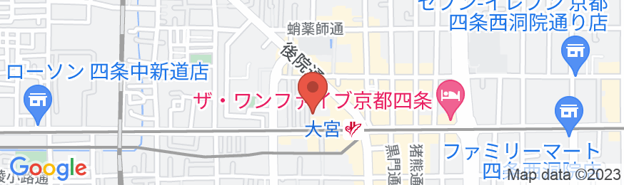 東横INN京都四条大宮の地図