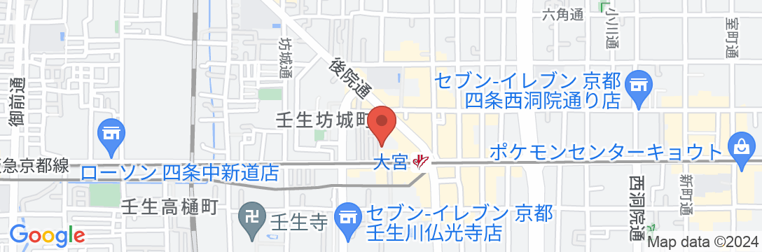 東横INN京都四条大宮の地図