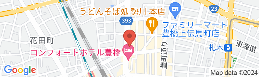 東横INN豊橋駅東口の地図