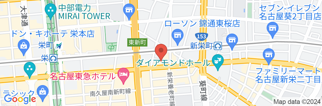 東横INN名古屋栄の地図