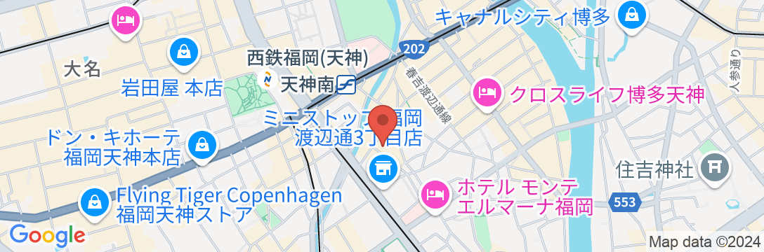 東横INN福岡天神の地図