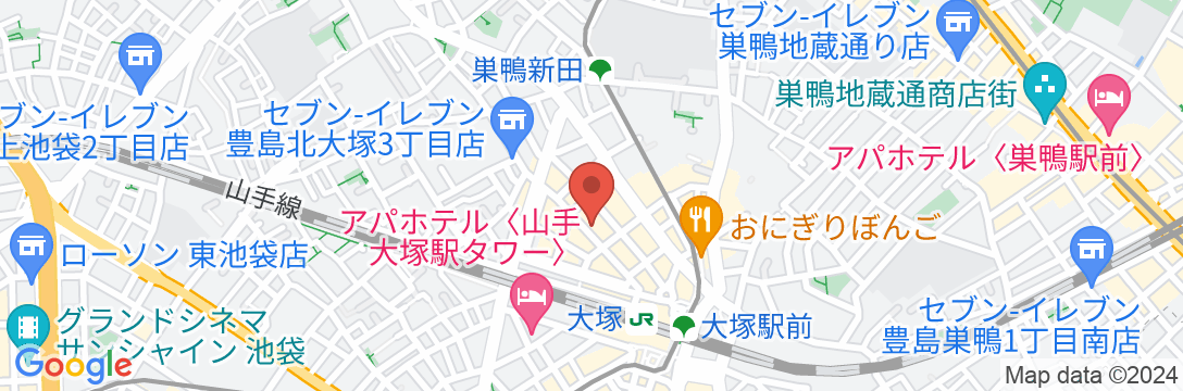 東横INN大塚駅北口1の地図