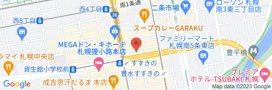 東横INN札幌すすきの交差点の地図