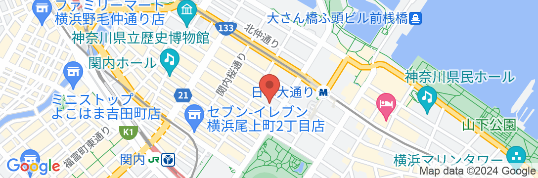 東横INN横浜関内の地図