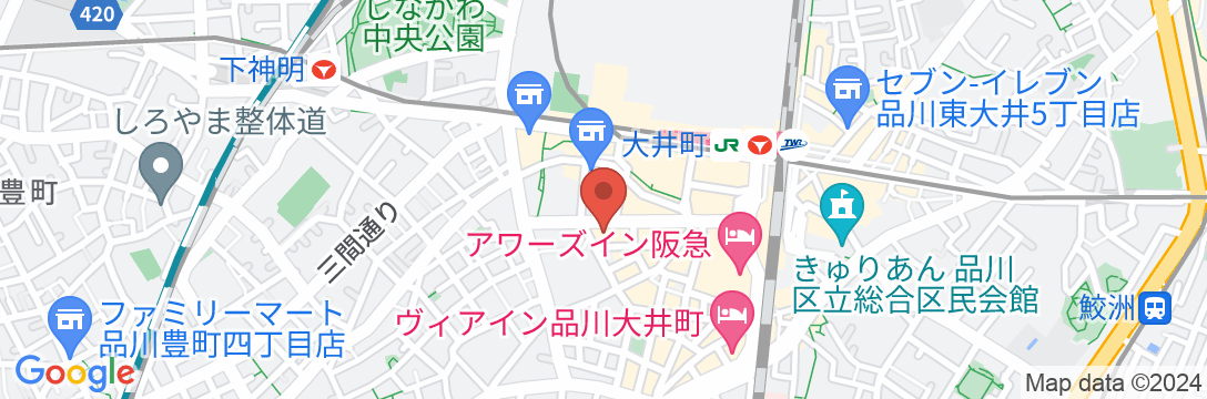 東横INN品川大井町の地図