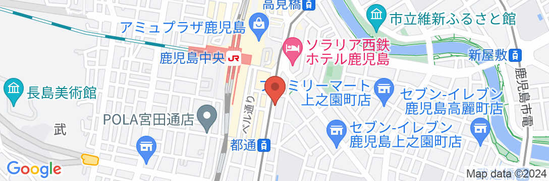 東横INN鹿児島中央駅東口の地図