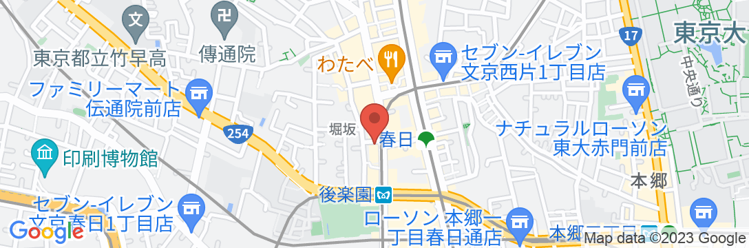 東横INN後楽園文京区役所前の地図