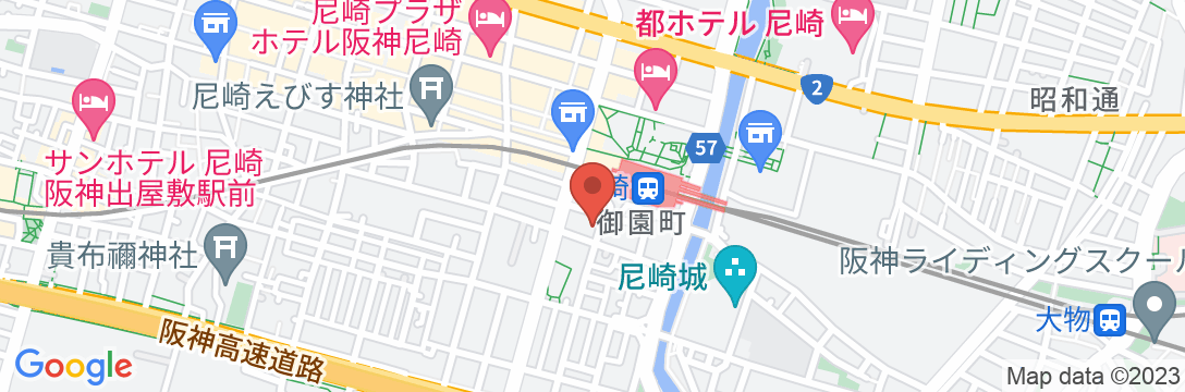 東横INN阪神尼崎駅前の地図