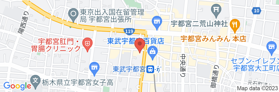 東横INN東武宇都宮駅西口の地図