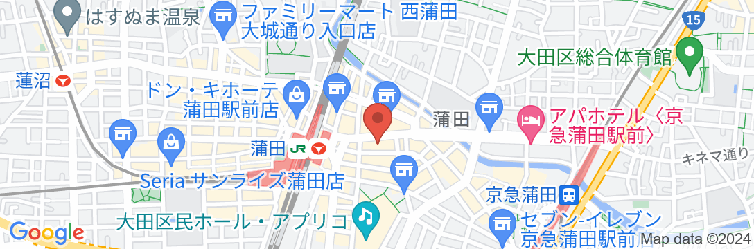 東横INN蒲田東口の地図