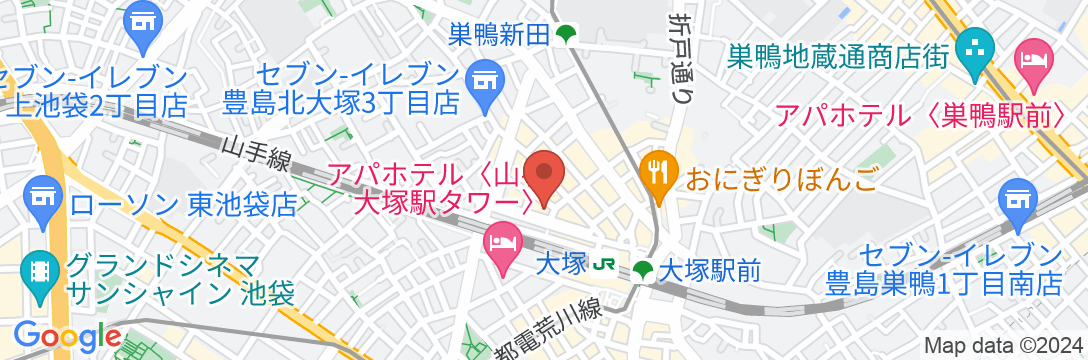 東横INN山手線大塚駅北口2の地図