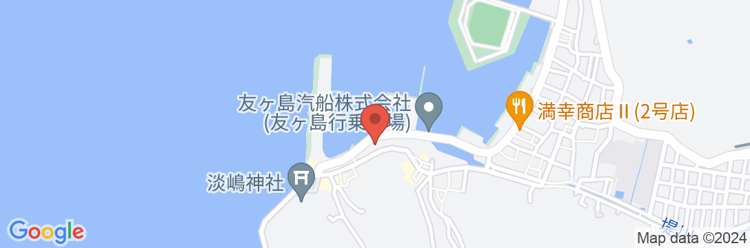 加太淡嶋温泉 あぶりの湯 ペンションふじやの地図