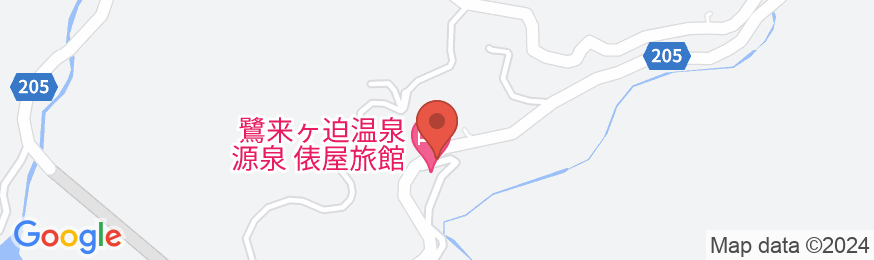 臼杵 鷺来ヶ迫(ろくがさこ)温泉 源泉 俵屋旅館 コト白鷺館の地図
