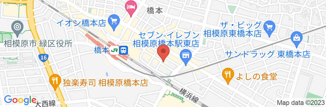 東横INN京王線橋本駅北口の地図