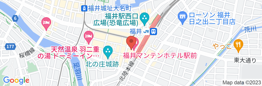 福井セントラルホテルの地図