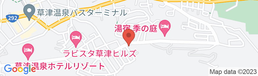 草津温泉 客室露天風呂と旬彩の宿 湯宿 いわふじの地図