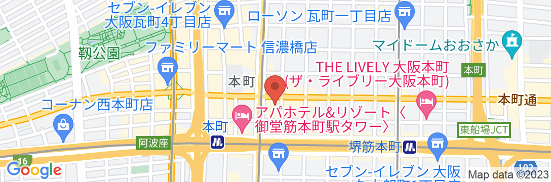 セントレジスホテル 大阪の地図