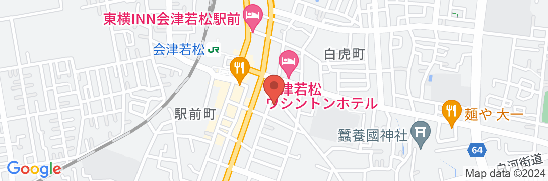 グリーンホテル会津の地図