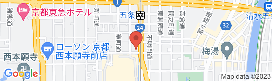 ホテル カンラ 京都の地図