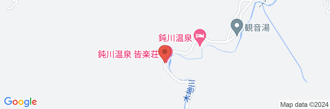鈍川温泉 皆楽荘の地図