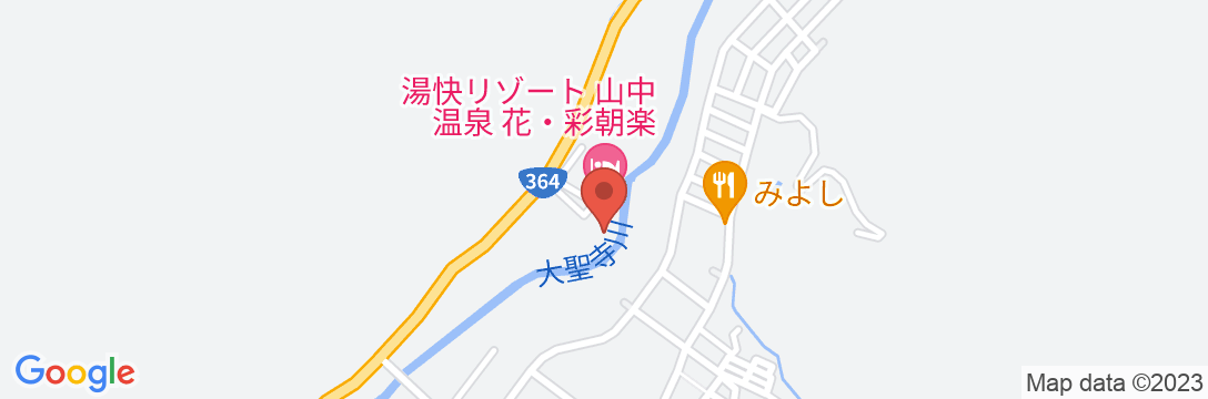 湯快リゾート 山中温泉 花・彩朝楽の地図