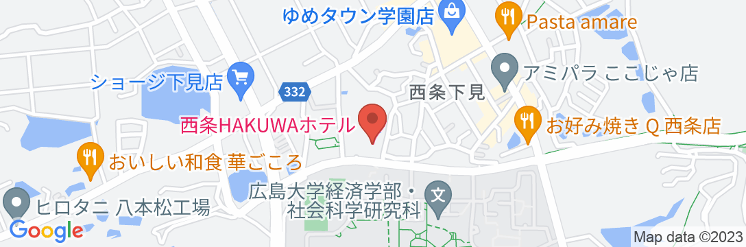 西条HAKUWAホテルの地図