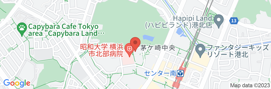 チサン イン 横浜都筑(旧 ホテルアトラス)の地図