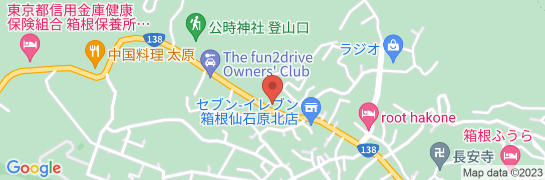 箱根仙石原温泉 金時山荘の地図