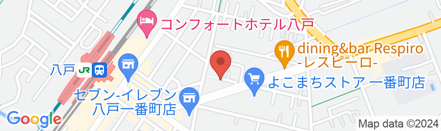 ホテルテトラ八戸(旧 ホテル オーシタ)の地図