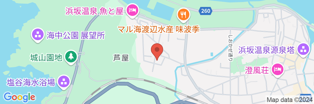 かにの宿 網元の地図