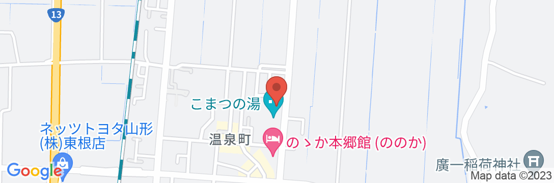 東根温泉 石亭小松の地図