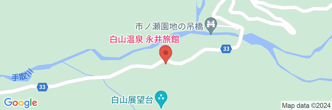 白山温泉 永井旅館の地図