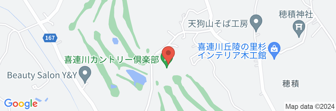 喜連川カントリー倶楽部&美肌温泉ホテルきつれ川の地図