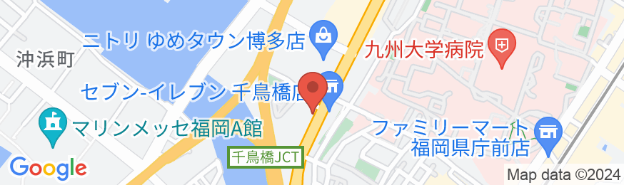 福岡シェアホテルの地図