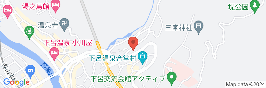 下呂温泉 懐石宿 水鳳園(すいほうえん)の地図