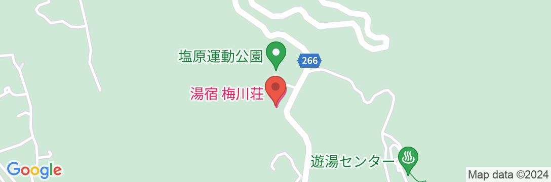 塩原温泉 湯宿 梅川荘の地図