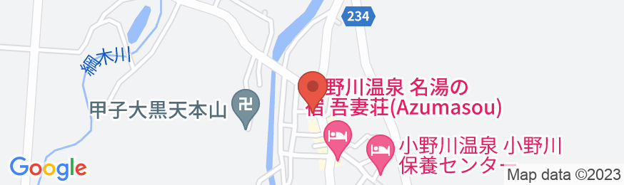 小野川温泉 うめや旅館<山形県>の地図