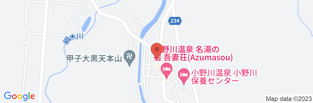 小野川温泉 うめや旅館<山形県>の地図