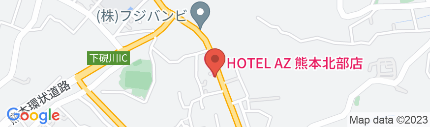 HOTEL AZ 熊本北部店の地図