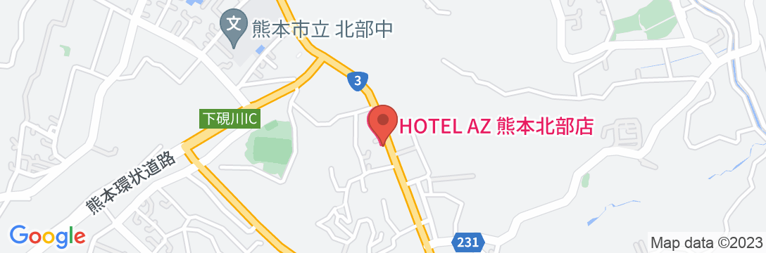 HOTEL AZ 熊本北部店の地図