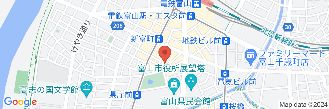 ホテルパークイン富山の地図