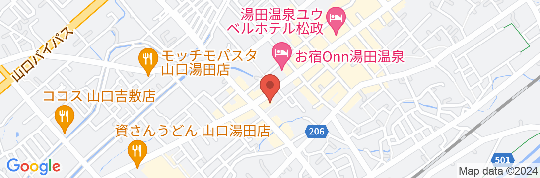 やまぐち・湯田温泉 古稀庵の地図