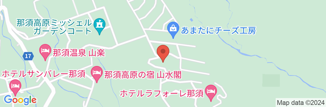 那須高原の宿 山の額の地図