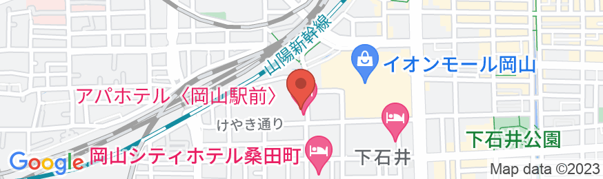 アパホテル〈岡山駅前〉の地図